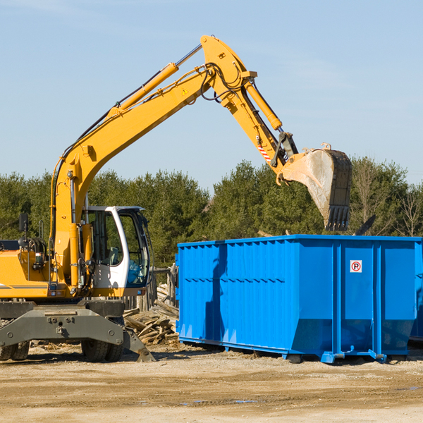 are there any restrictions on where a residential dumpster can be placed in Moccasin